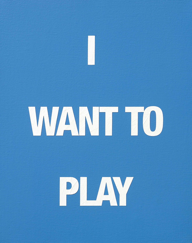 I WANT TO PLAY, 2009  Acrylic on canvas  50 x 40 cm